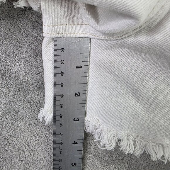 Womens Natural Reflections White Denim Shorts Vintage Stretch 3" Inseam Size 16 - Picture 8 of 11